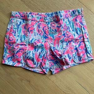 Lilly Pulitzer flowers blue/pink shirt size 10